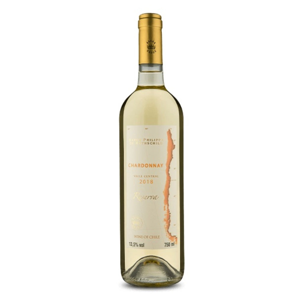 Vinho Baron Philippe Branco Seco Chileno Reserva Valle Central Chardonnay 2019 750Ml