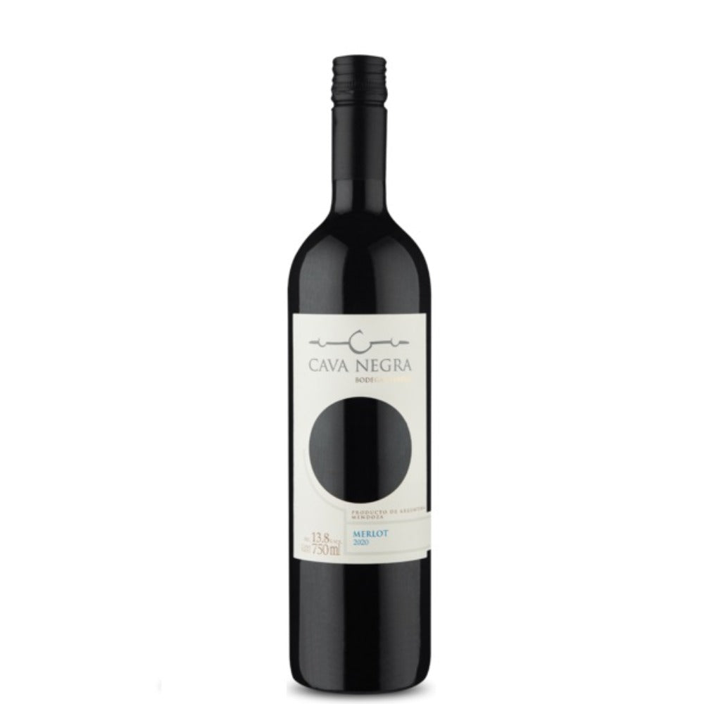 Vinho Cava Negra Tinto Seco Argentino Mendoza Merlot 2021 750Ml