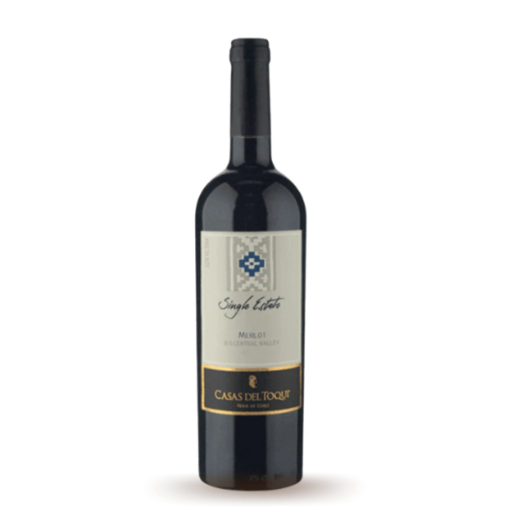 Vinho Casas Del Toqui Tinto Seco Chileno Valle Del Cachapoal Single Estate D.O. Merlot 2020 750Ml
