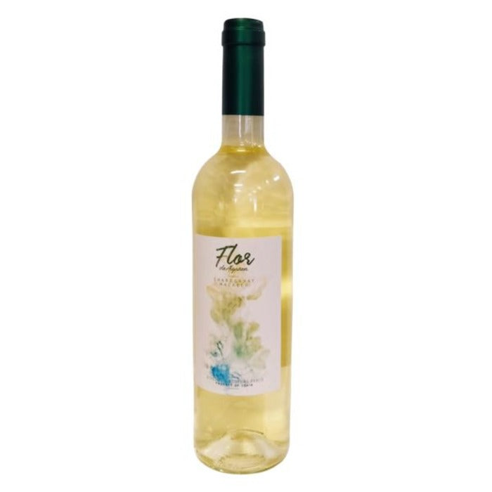 Vinho branco Seco Espanhol chardonnay 2019 750Ml Flor de Algairen