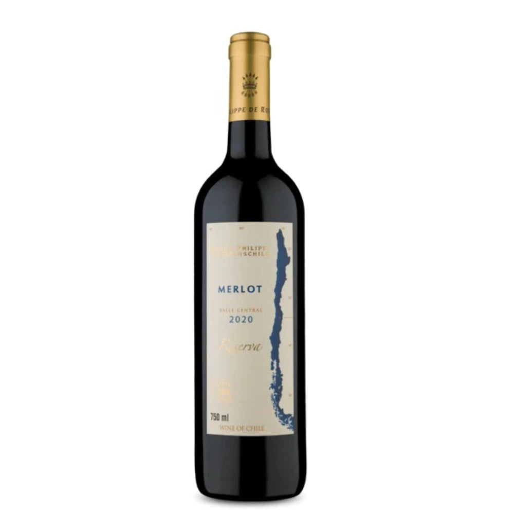 Vinho Tinto Seco Chileno Reserva Valle Central Merlot 2020 750Ml Baron Philippe De Rothschild