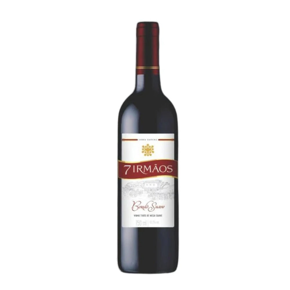 Vinho De Mesa Tinto Suave Nacional 7 Irmaos Bordo Litro 7 Irmaos